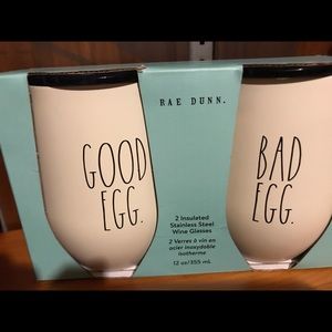 Rae Dunn insulated wine glasses with covers